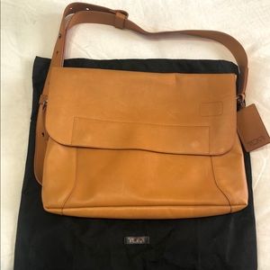 Tumi leather satchel